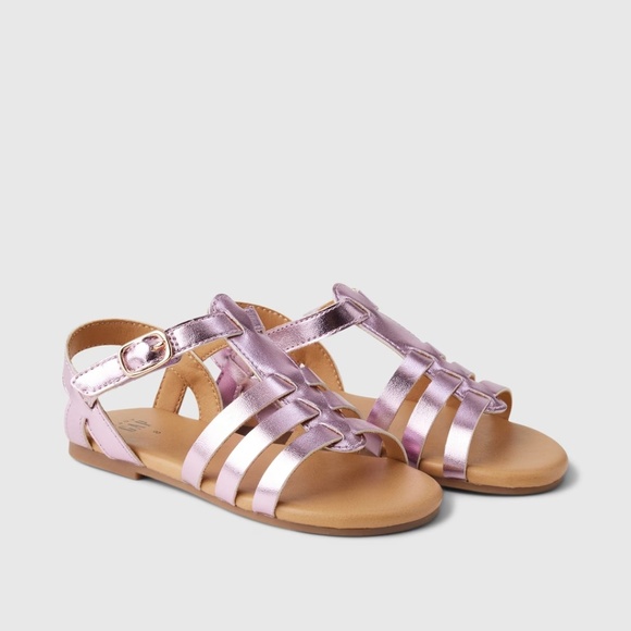 Toddler Girls Purple Metallic Strappy Sandal - Picture 1 of 8